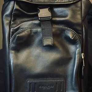 Coach Black Leather Men's Bag